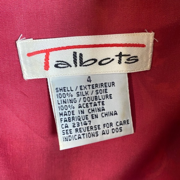 Talbots Vintage Silk Long Sleeve Dress - Picture 3 of 5